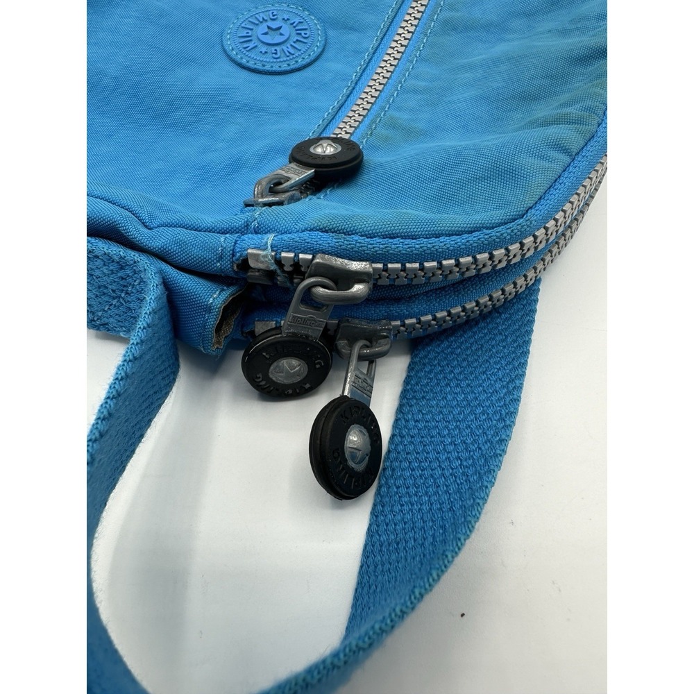 Kipling Blue Nylon Crossbody Bag Small Travel Purse Adjustable Strap - Picture 5 of 12
